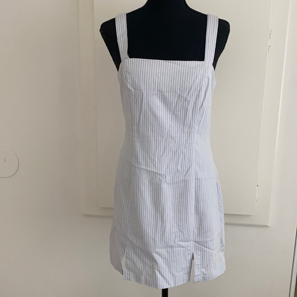 Baby Blue Stripped Dress• M • Forever 21